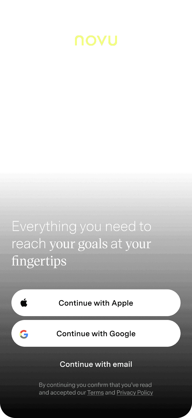 Onboarding screen overlay